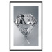 Poster Symbols of Winter - shining diamond-shaped crystal on gray background 124479 additionalThumb 17