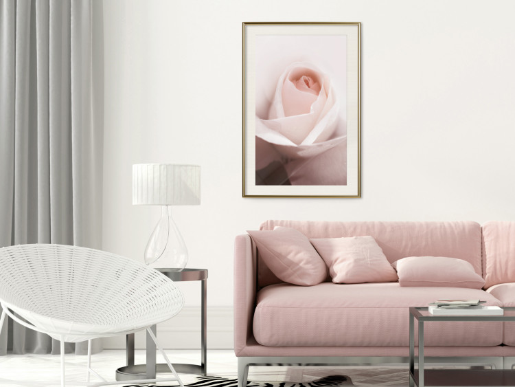 Poster Level of Feelings - spring rose flower with subtly pink petals 126679 additionalImage 22