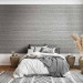 Photo Wallpaper Grey brick - Scandinavian background in grey with regular texture 126879 additionalThumb 2