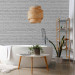 Photo Wallpaper Grey brick - Scandinavian background in grey with regular texture 126879 additionalThumb 8
