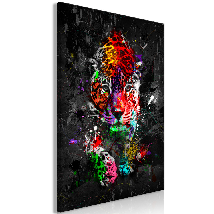 Canvas Print Colourful Animals: Panther (1 Part) Vertical 126979 additionalImage 2