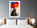 Wall Poster Tiger on Shoulder - portrait of a woman with colorful flowers on her head 127479 additionalThumb 3