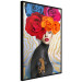 Wall Poster Tiger on Shoulder - portrait of a woman with colorful flowers on her head 127479 additionalThumb 11