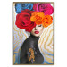 Wall Poster Tiger on Shoulder - portrait of a woman with colorful flowers on her head 127479 additionalThumb 19