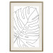 Poster Monstera Drawing - black and white line art of monstera leaf on light background 128079 additionalThumb 20