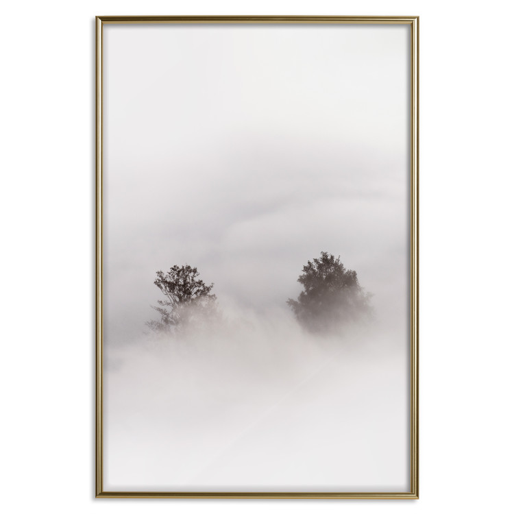 Wall Poster Misty Whisper - landscape of trees in the midst of intense bright fog 130379 additionalImage 17