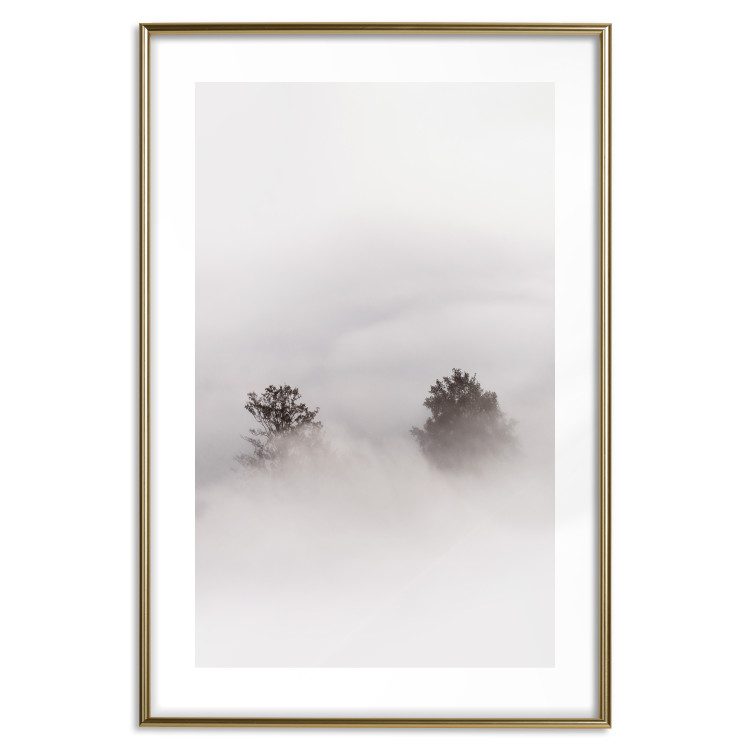 Wall Poster Misty Whisper - landscape of trees in the midst of intense bright fog 130379 additionalImage 14