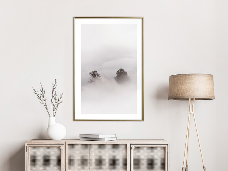 Wall Poster Misty Whisper - landscape of trees in the midst of intense bright fog 130379 additionalImage 13
