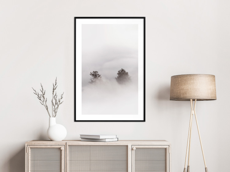 Wall Poster Misty Whisper - landscape of trees in the midst of intense bright fog 130379 additionalImage 18