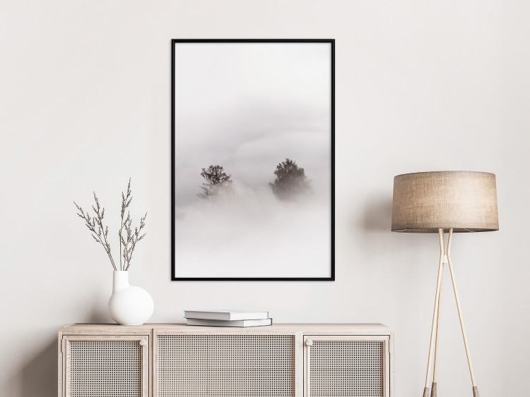 Wall Poster Misty Whisper - landscape of trees in the midst of intense bright fog 130379 additionalImage 4