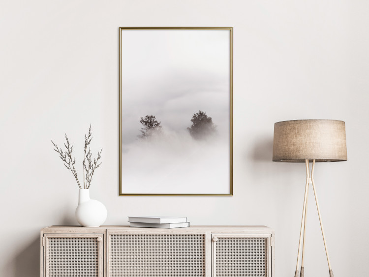 Wall Poster Misty Whisper - landscape of trees in the midst of intense bright fog 130379 additionalImage 5