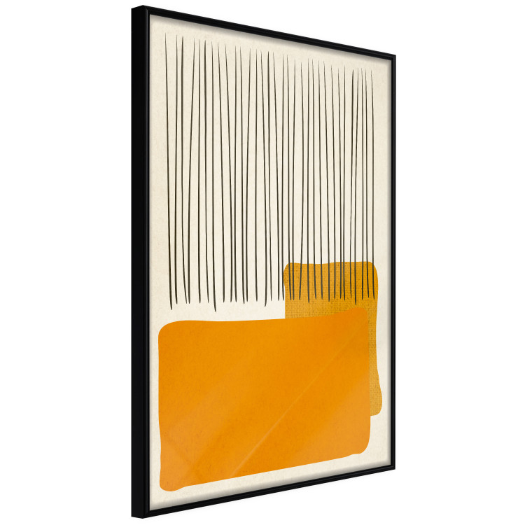 Wall Poster Rain on the Beach - black stripes and colorful figures in abstract style 131779 additionalImage 2