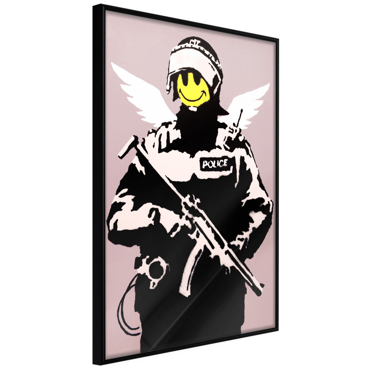 Poster Policeman - man with a yellow face and wings in Banksy style 132479 additionalImage 10
