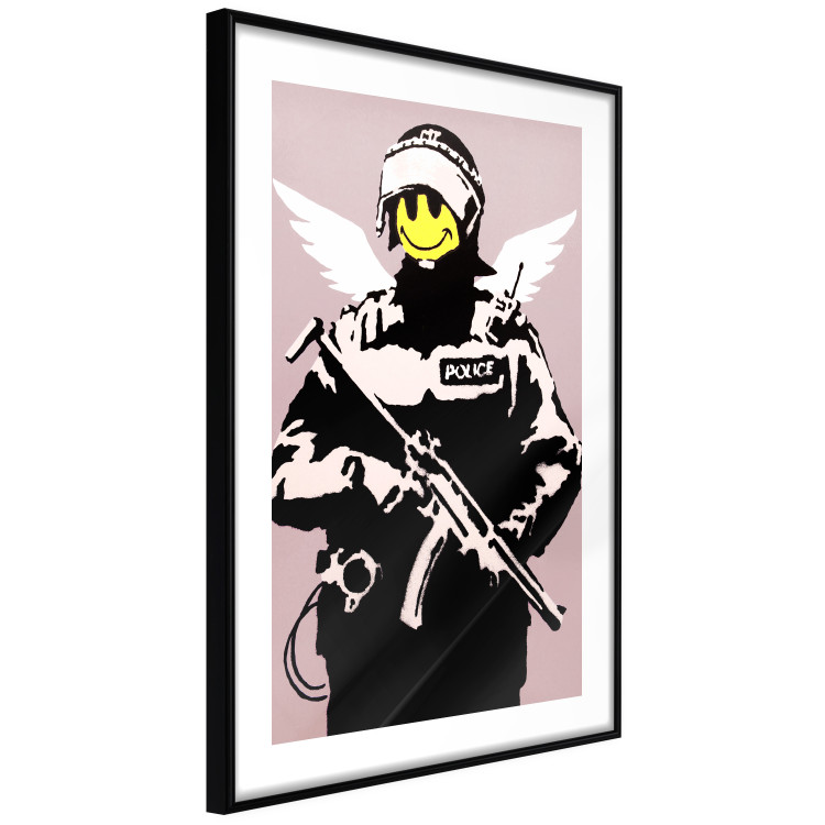 Poster Policeman - man with a yellow face and wings in Banksy style 132479 additionalImage 11