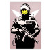 Poster Policeman - man with a yellow face and wings in Banksy style 132479