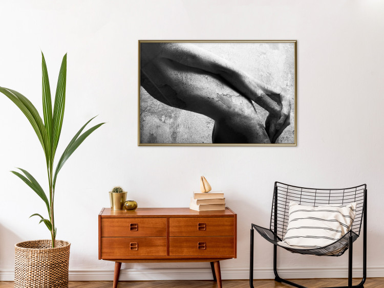Wall Poster Stone Body - black and white figure of a female nude in stone form 134179 additionalImage 5