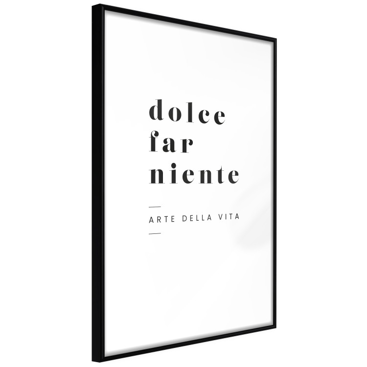 Poster Dolce far niente - black and white simple composition with Italian text 135879 additionalImage 5