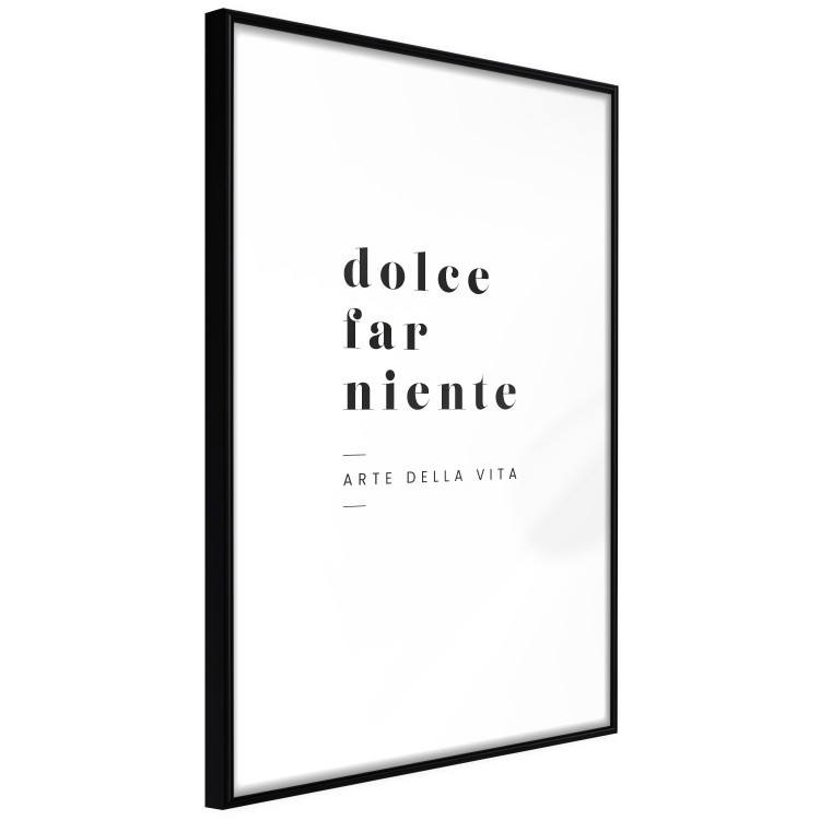 Poster Dolce far niente - black and white simple composition with Italian text 135879 additionalImage 6
