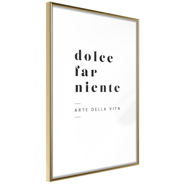 Poster Dolce far niente - black and white simple composition with Italian text 135879 additionalImage 7