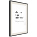 Poster Dolce far niente - black and white simple composition with Italian text 135879 additionalThumb 9