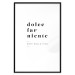 Poster Dolce far niente - black and white simple composition with Italian text 135879 additionalThumb 19