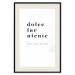 Poster Dolce far niente - black and white simple composition with Italian text 135879 additionalThumb 26