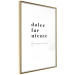 Poster Dolce far niente - black and white simple composition with Italian text 135879 additionalThumb 8