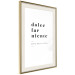 Poster Dolce far niente - black and white simple composition with Italian text 135879 additionalThumb 11