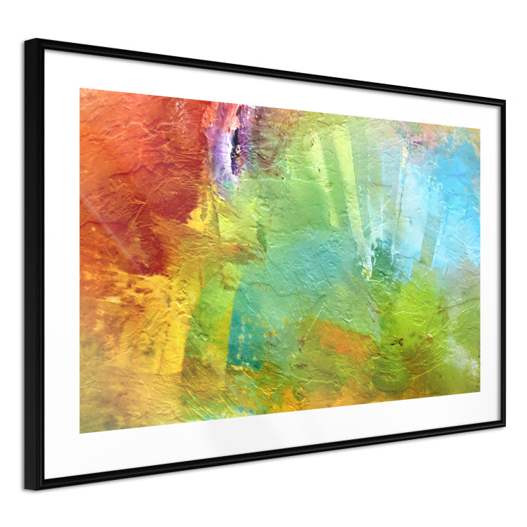 Poster Mountains from Above - a unique colorful abstract with paint texture 137179 additionalImage 13
