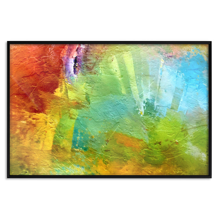Poster Mountains from Above - a unique colorful abstract with paint texture 137179 additionalImage 16