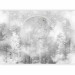 Wall Mural Abstract frosty grey composition - moon among trees with patterns 138379 additionalThumb 5