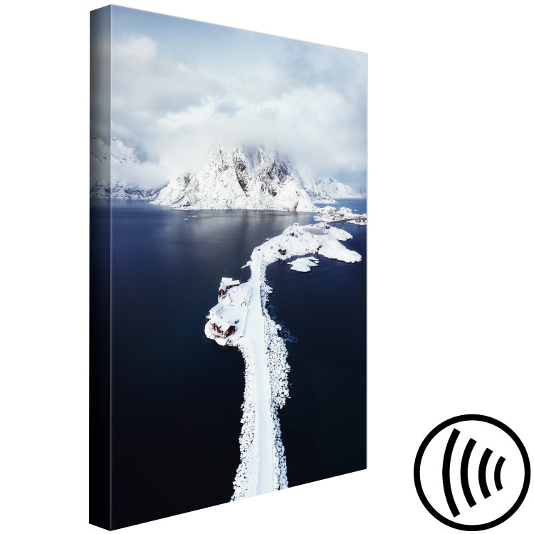 Canvas Print Quiet Harbor (1-piece) Vertical - water and clouds in winter landscape 138779 additionalImage 6