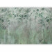 Wall Mural Among greenery - Delicate green leaf motif on a gray background 142279 additionalThumb 1