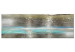 Canvas Blue River (1-piece) Narrow - subdued abstraction with turquoise 143579