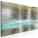 Canvas Blue River (1-piece) Narrow - subdued abstraction with turquoise 143579 additionalThumb 2