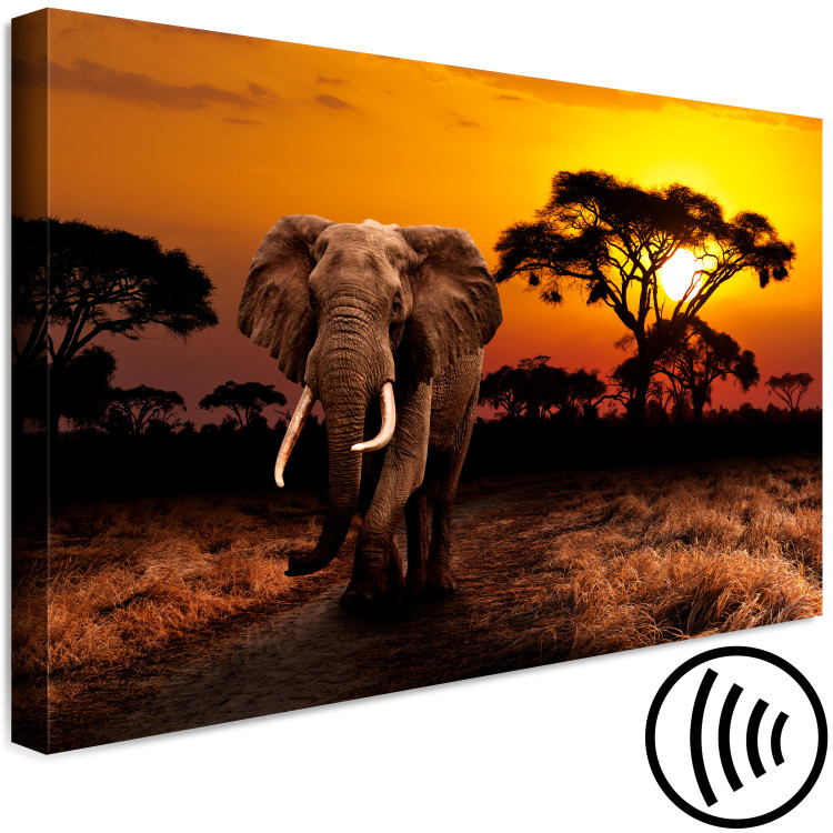 Canvas Art Print African Trek (1-piece) Wide - first variant - elephant 143679 additionalImage 6