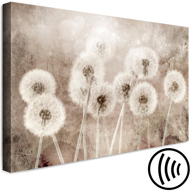 Canvas Art Print Fluffy Dandelions (1-piece) - flowers in shades of brown 145279 additionalImage 6