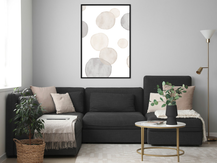 Poster Watercolor Stains - Abstract Painted Composition on a Light Background 146179 additionalImage 6