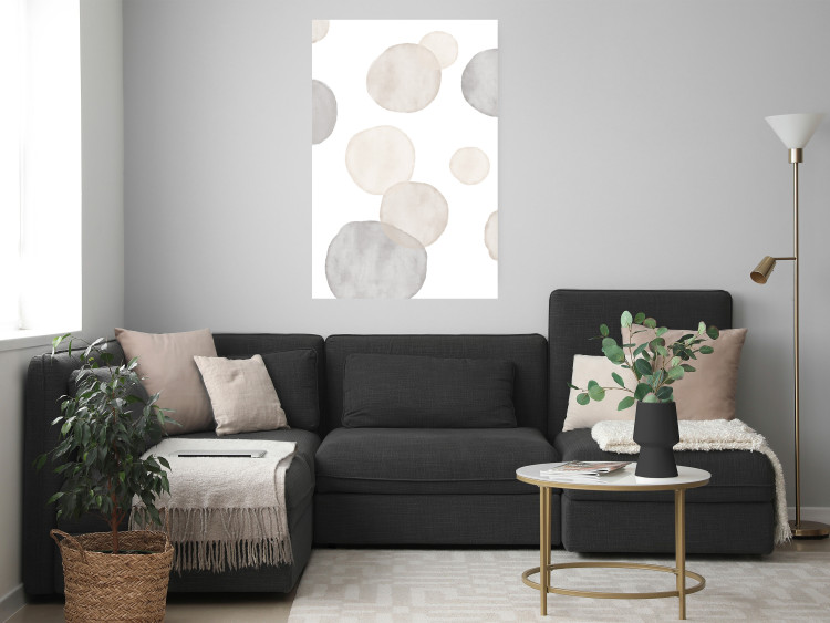 Poster Watercolor Stains - Abstract Painted Composition on a Light Background 146179 additionalImage 9