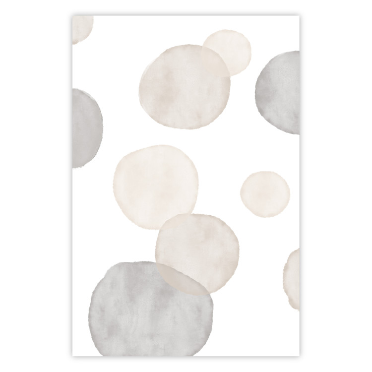 Poster Watercolor Stains - Abstract Painted Composition on a Light Background 146179