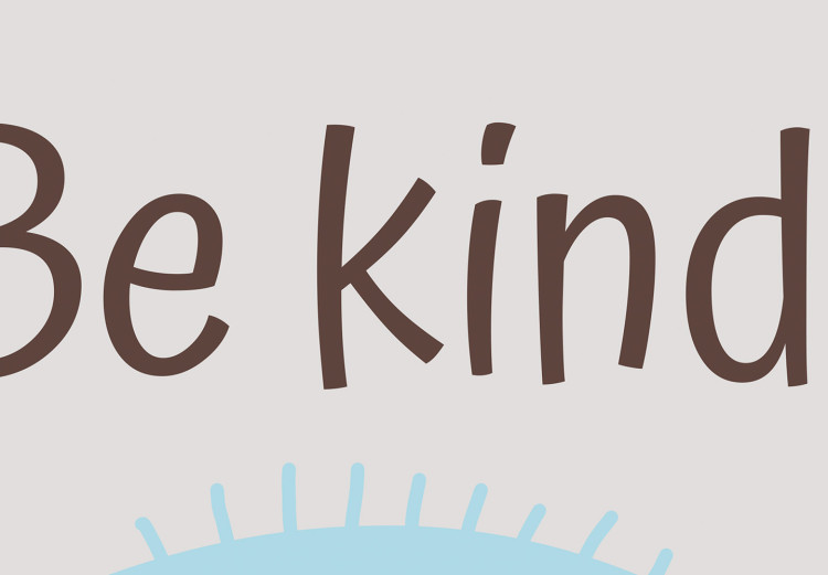 Canvas Be Kind (1-piece) - blue dog and motivational slogan for children 146579 additionalImage 5