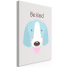 Canvas Be Kind (1-piece) - blue dog and motivational slogan for children 146579 additionalThumb 2