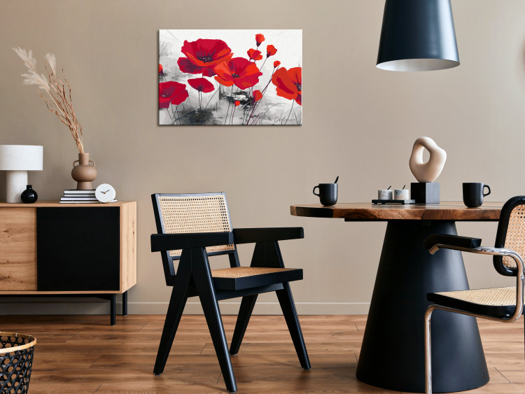 Paint by number Red Poppies - Field of Ripe Flowers on a Gray Background 148879 additionalImage 2