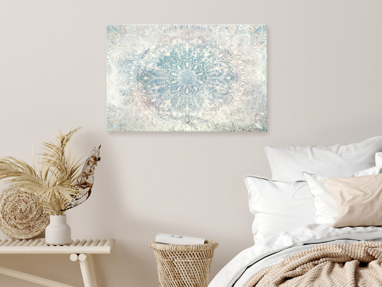 Acrylic print Mandala - Bright Ornament in Cool Colors on a White Background [Glass] 150879 additionalImage 3
