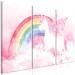 Canvas Art Print Pink Unicorn Power - Rainbow Composition With an Animal 151779 additionalThumb 2