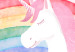 Canvas Art Print Pink Unicorn Power - Rainbow Composition With an Animal 151779 additionalThumb 4