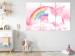 Canvas Art Print Pink Unicorn Power - Rainbow Composition With an Animal 151779 additionalThumb 3