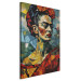 Canvas Art Print Frida Kahlo - Geometric Portrait in Cubist Style 152279 additionalThumb 2