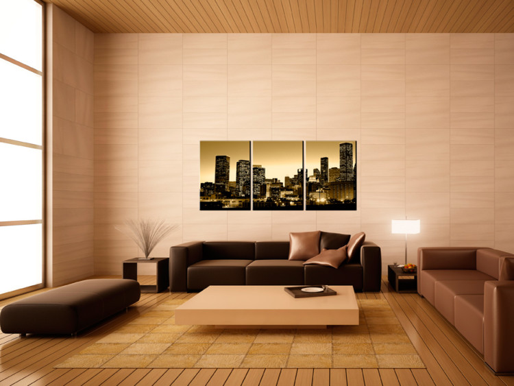 Canvas Print Shining in the windows of the town 50579 additionalImage 3