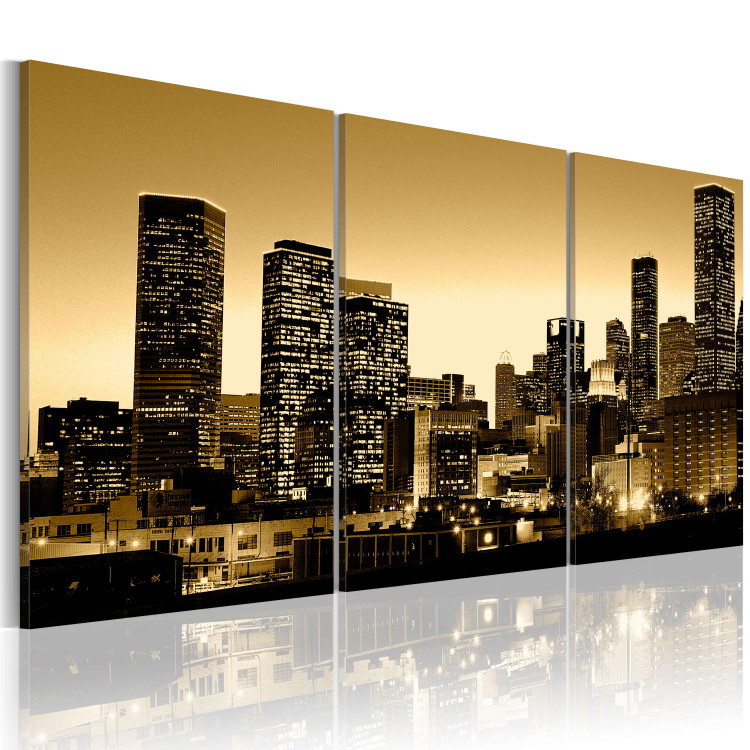 Canvas Print Shining in the windows of the town 50579 additionalImage 2